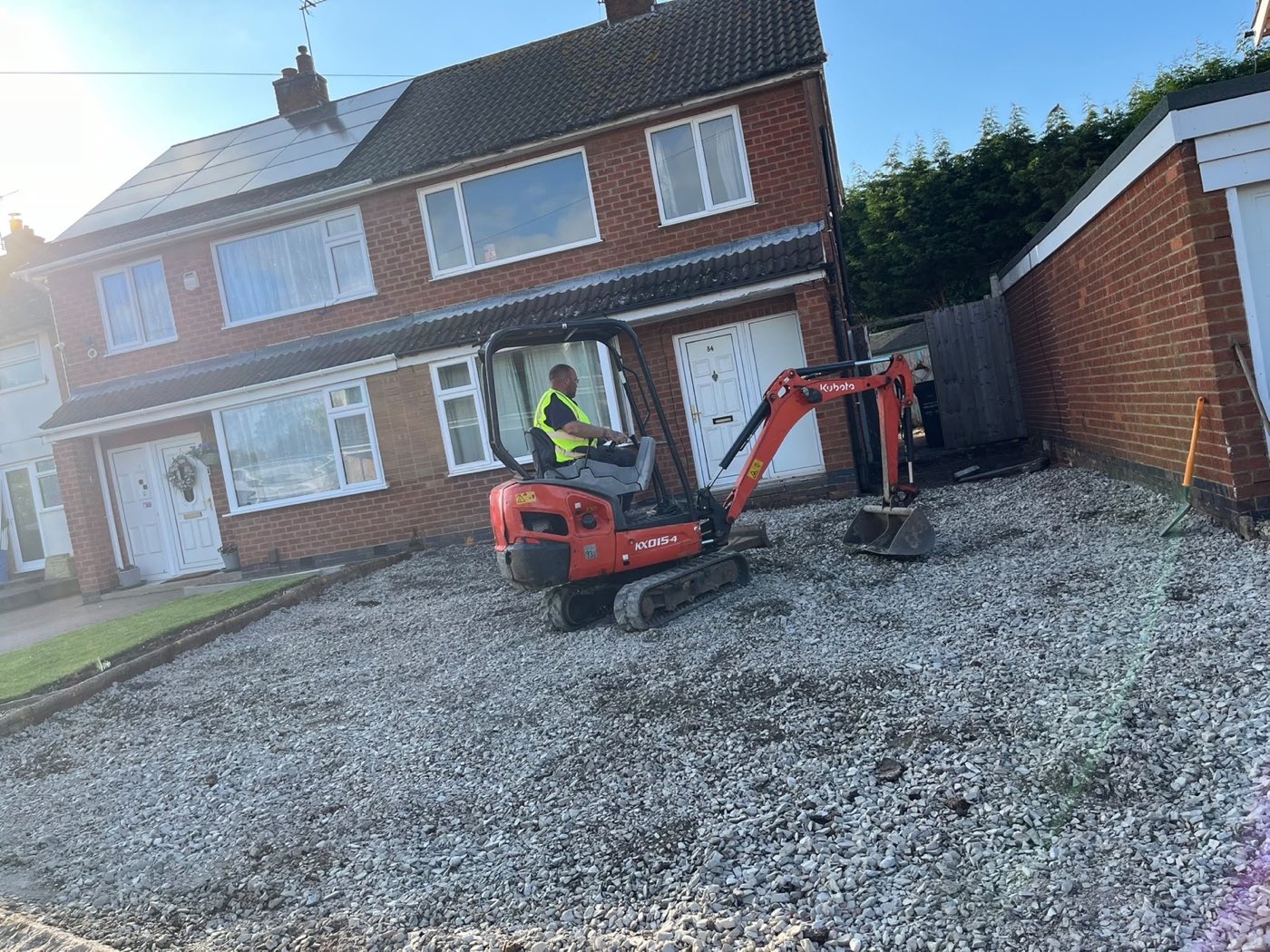 Driveway and front — During