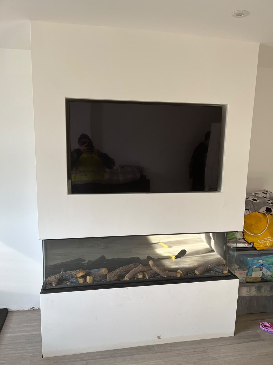 Feature wall and hallway — Feature wall