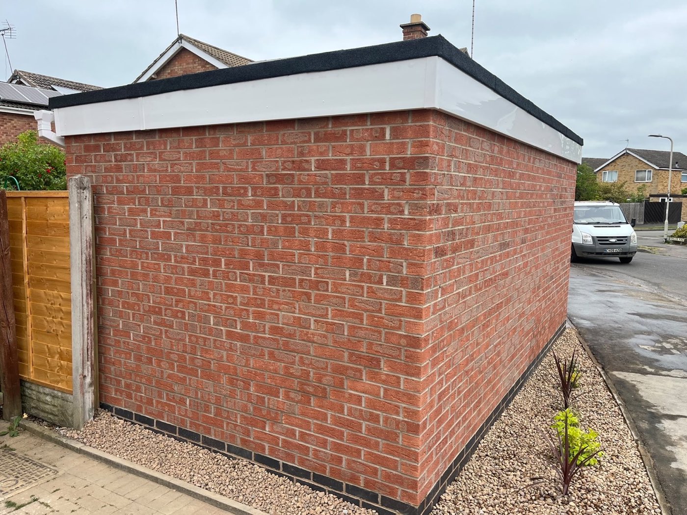 Rendered outbuilding — Side