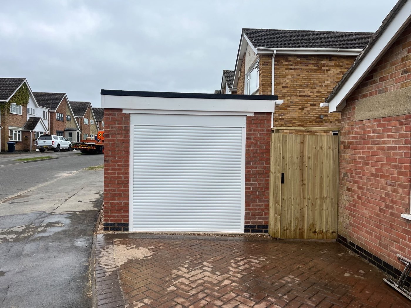 Garage with roller door — During