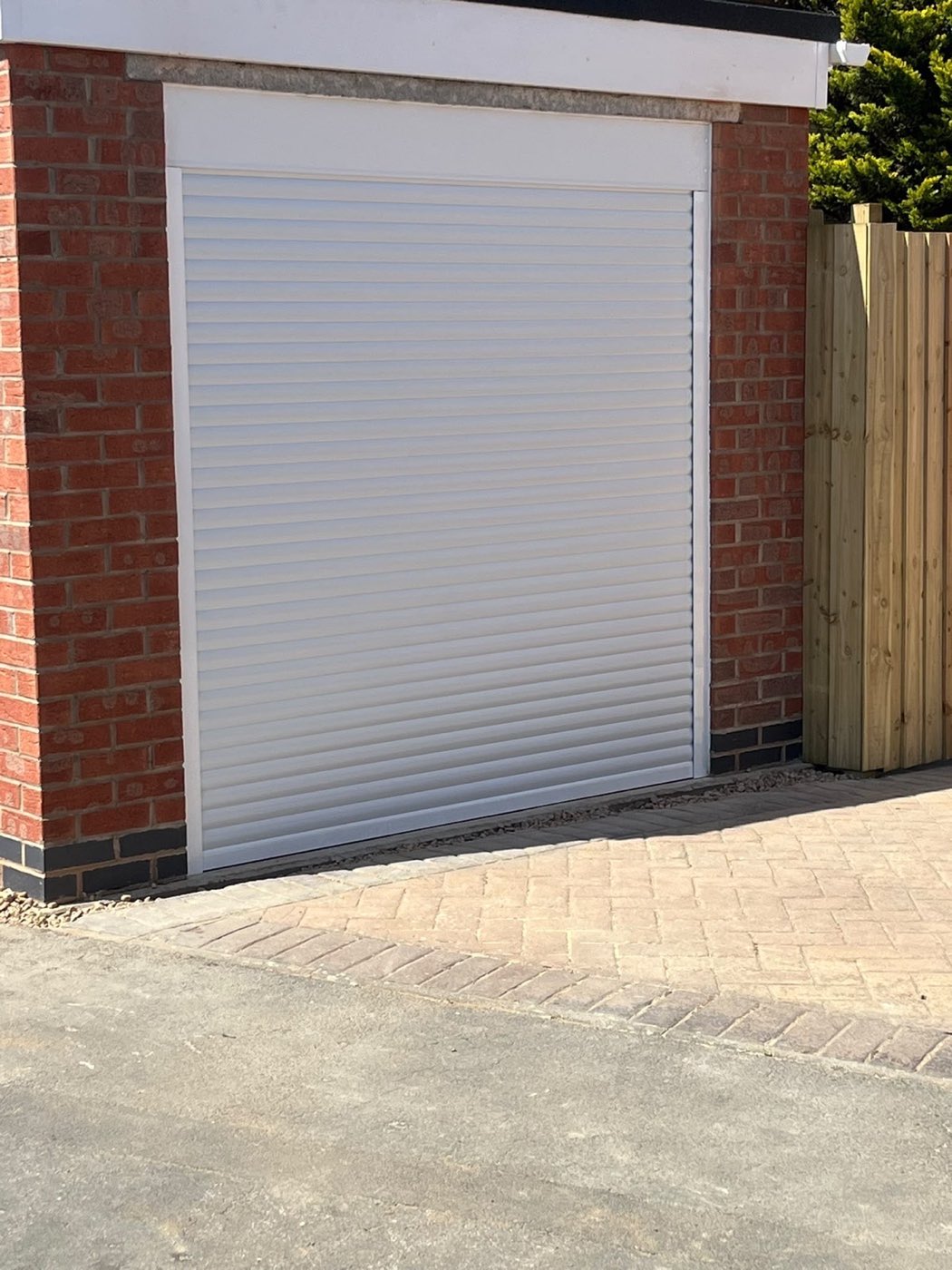 Garage with roller door — Finished