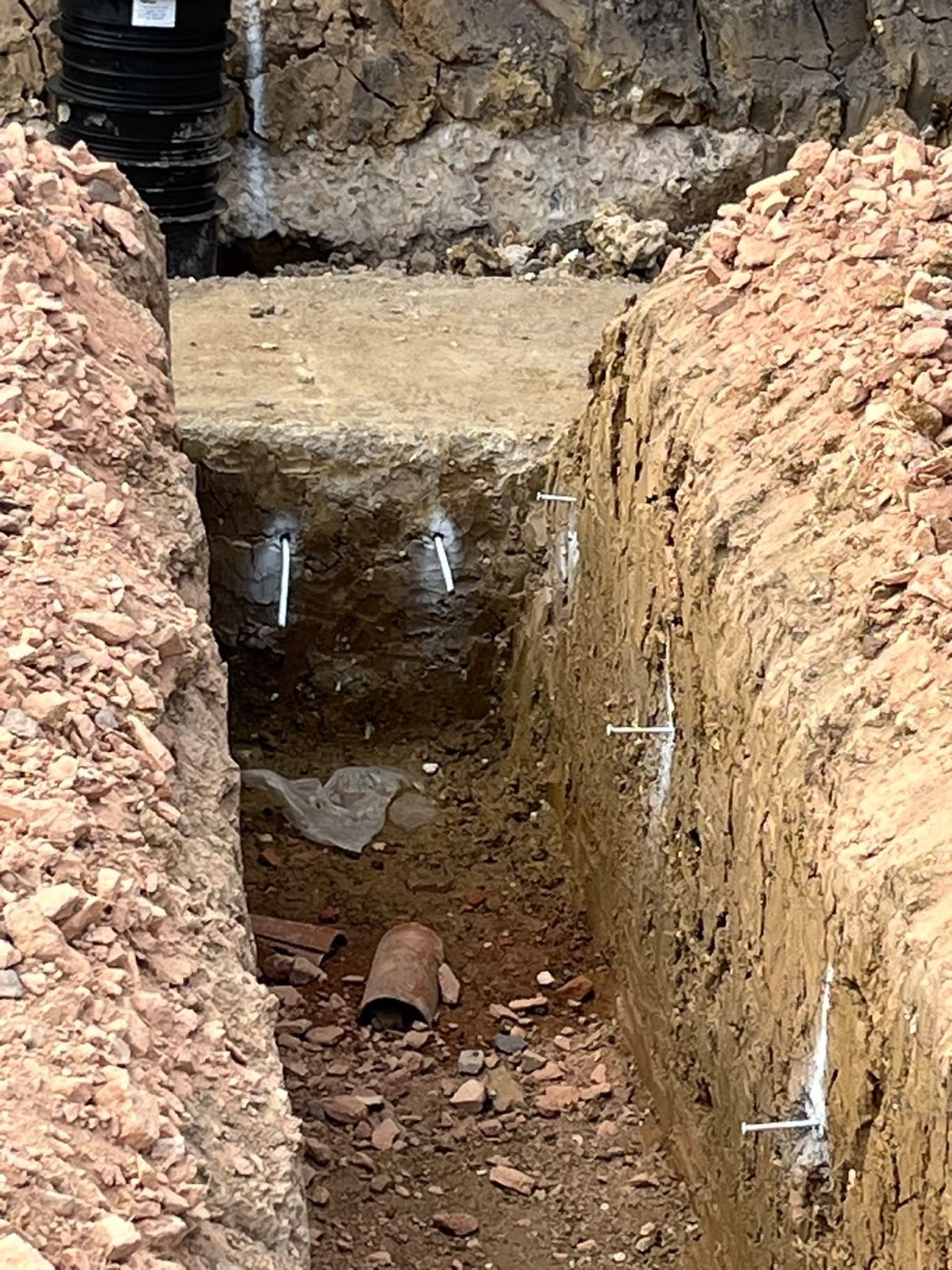 Drainage run — Dug out