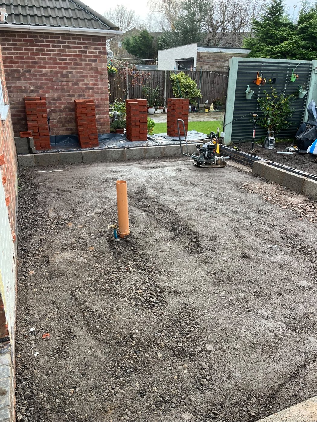 Site clearance and levelling — Levelled