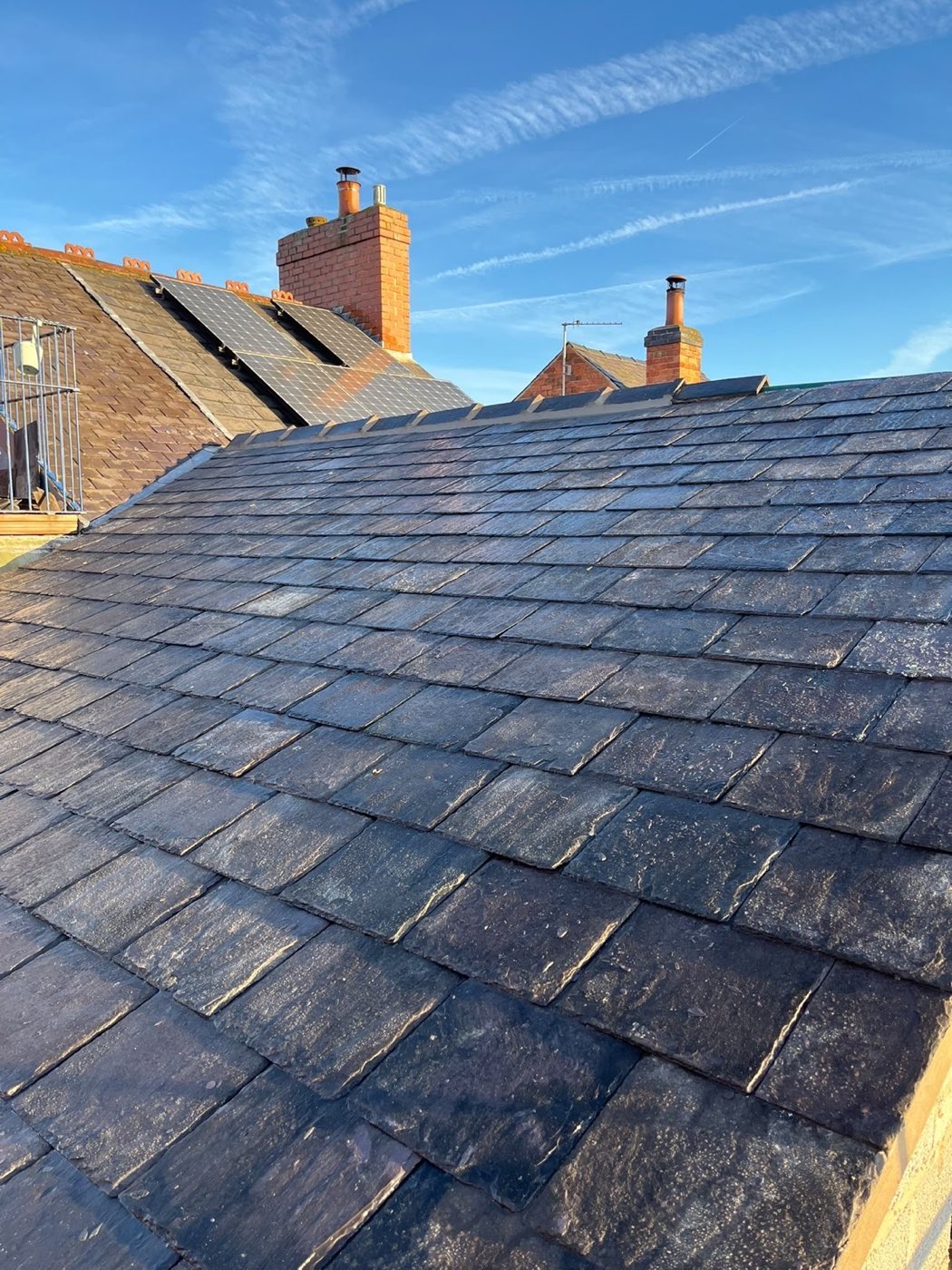 Slate roof — Re-laid